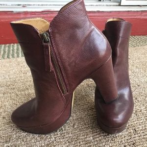 Nine West Shoes - Nine West Maroon Heeled Booties Nine West Shoes - Nine West Maroon Heeled Booties